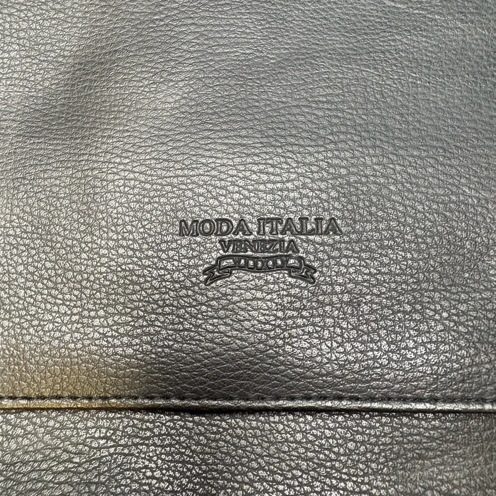 Vintage Moda Italia Venezia Black Leather Crossbody Bag - Picture 2 of 9